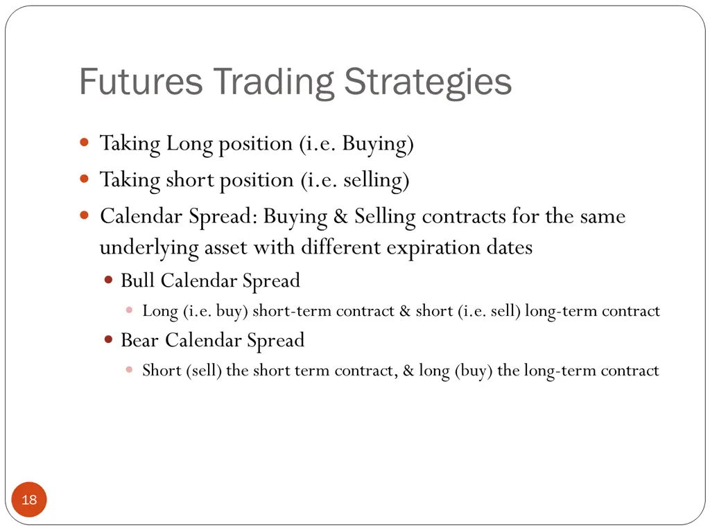 futures trading strategies