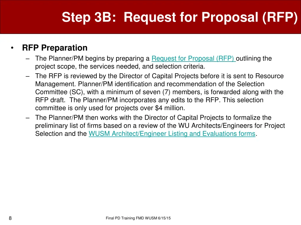 step 3b request for proposal rfp