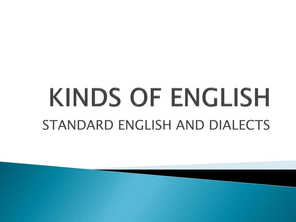 standard english and dialects