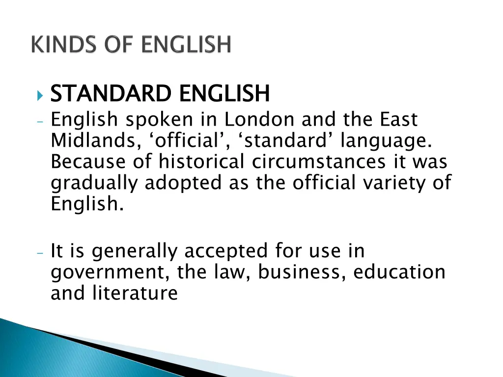 standard english english spoken in london
