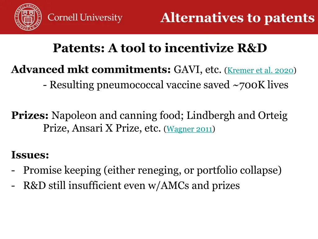 alternatives to patents