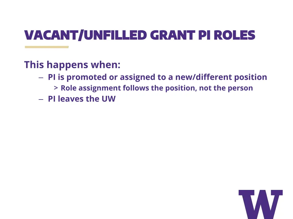 vacant unfilled grant pi roles vacant unfilled