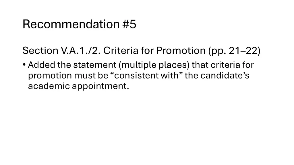recommendation 5