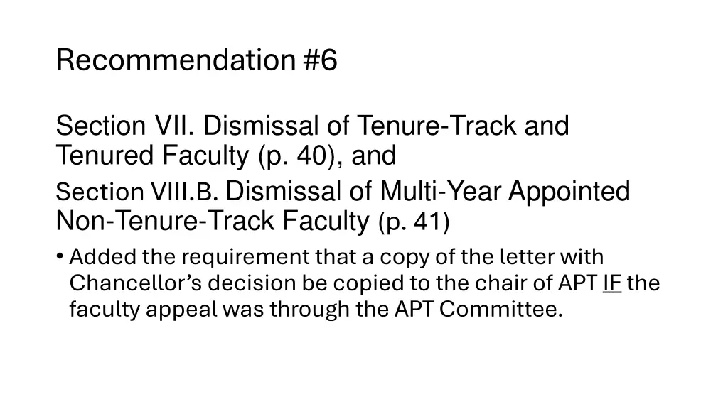 recommendation 6