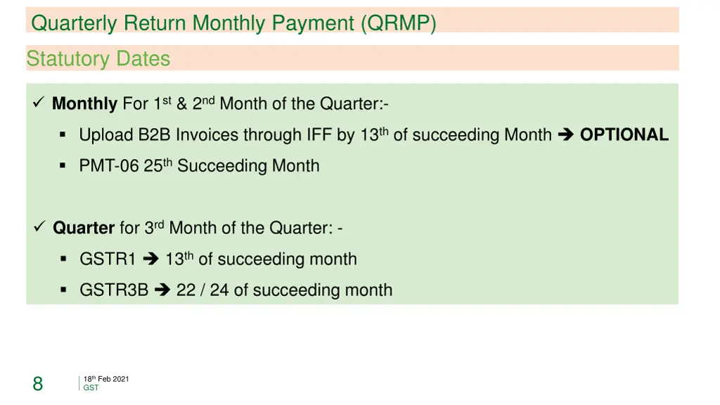 quarterly return monthly payment qrmp 6