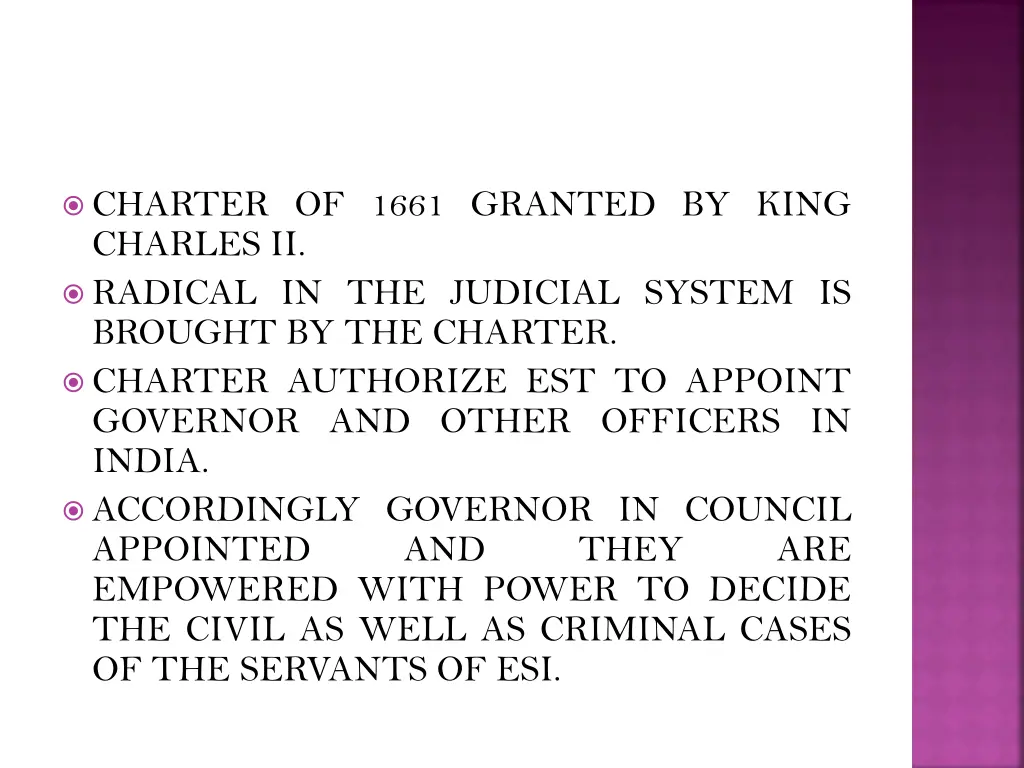 charter of 1661 granted by king charles