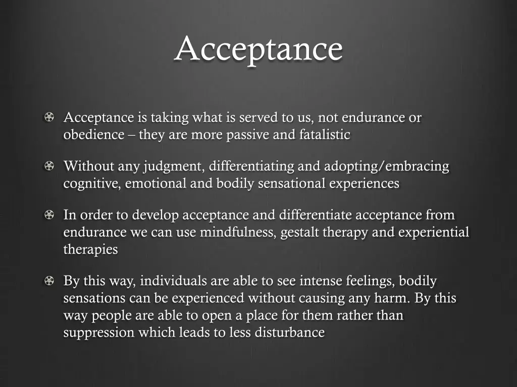 acceptance