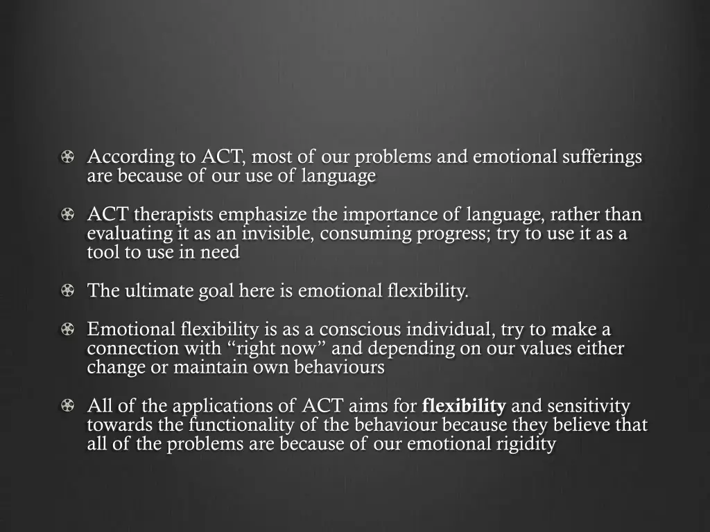 according to act most of our problems