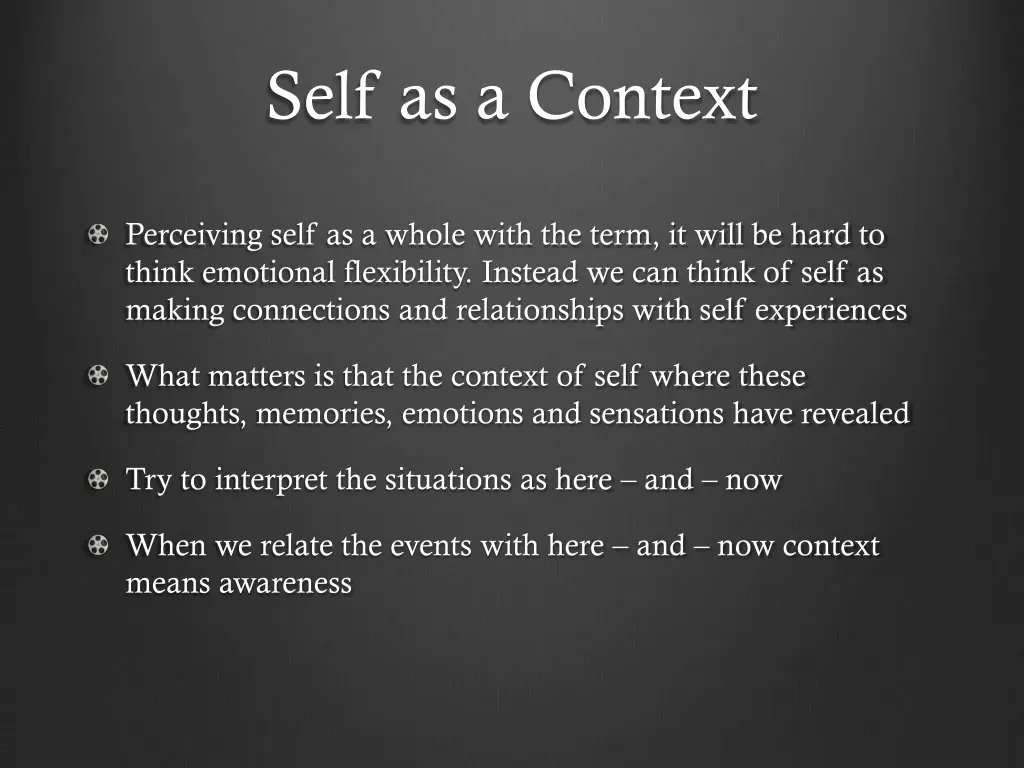 self as a context