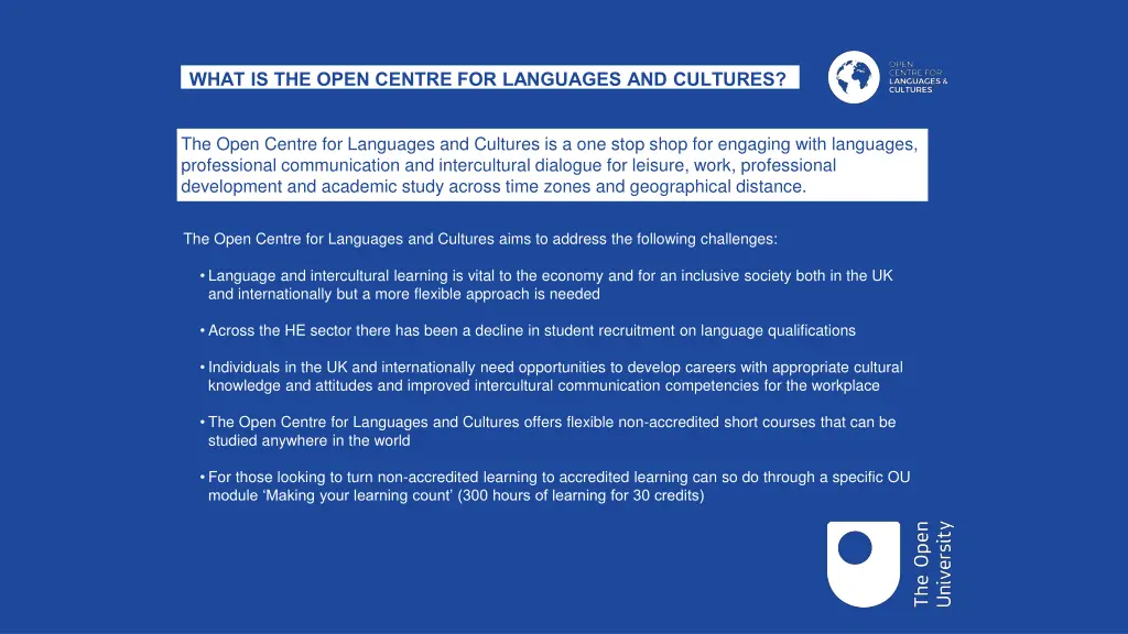 what is the open centre for languages and cultures