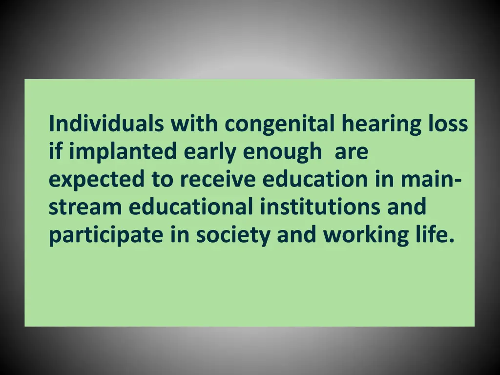individuals with congenital hearing loss