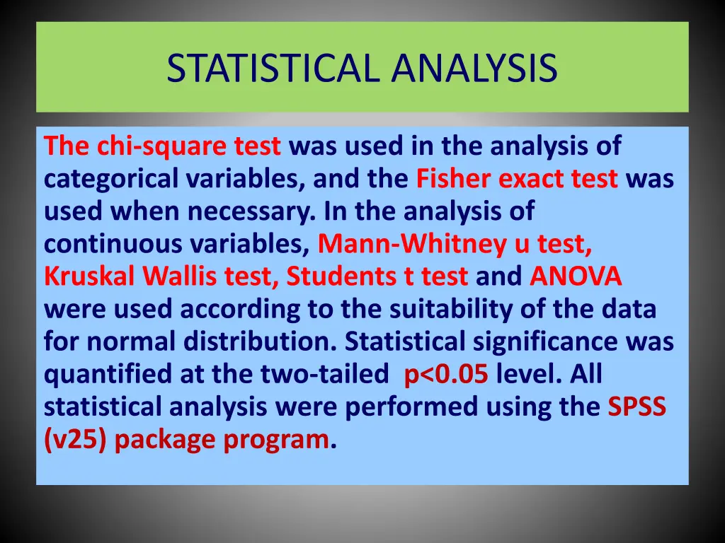 statistical analysis 1
