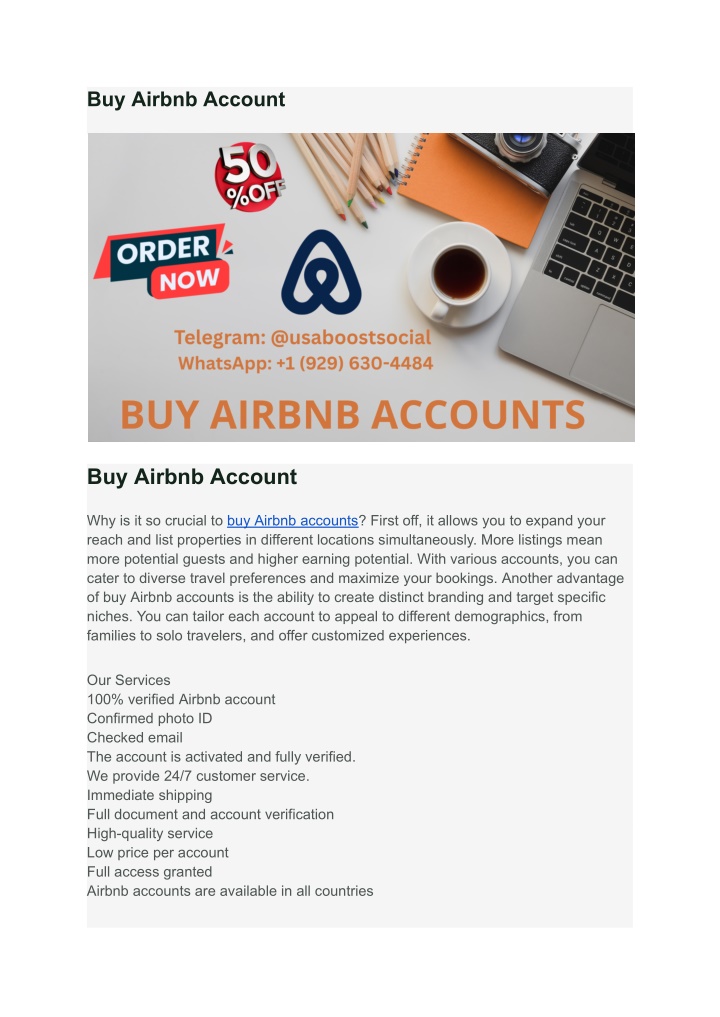 buy airbnb account