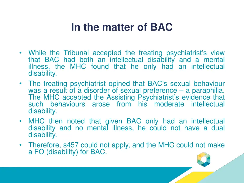 in the matter of bac 1