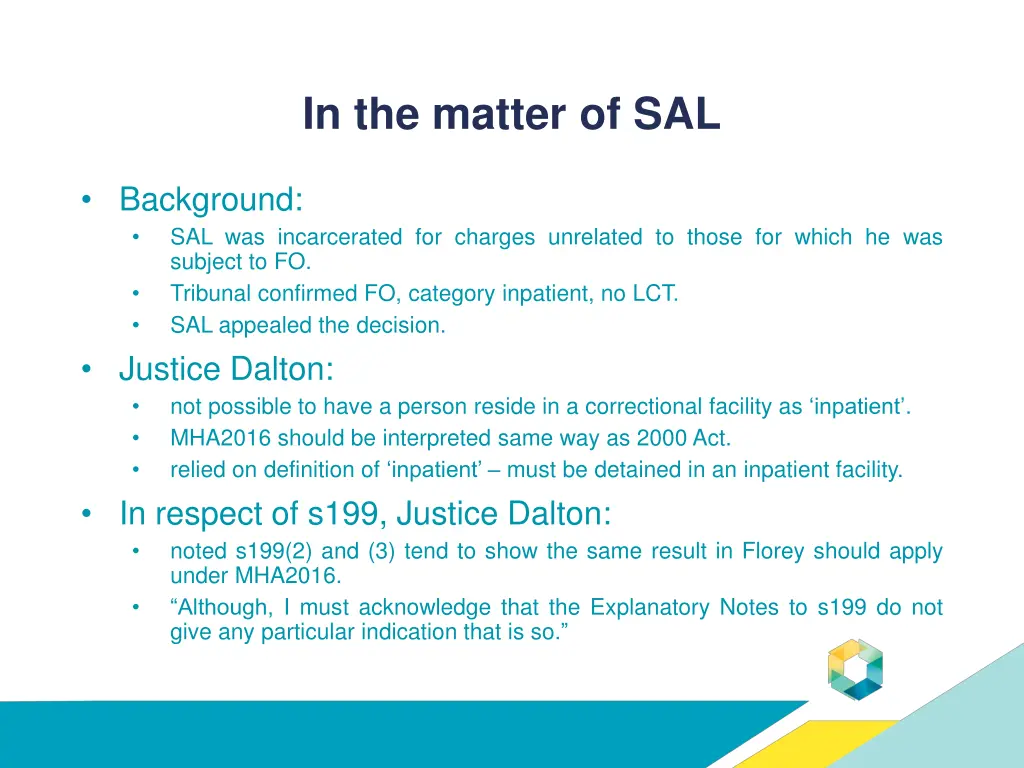 in the matter of sal