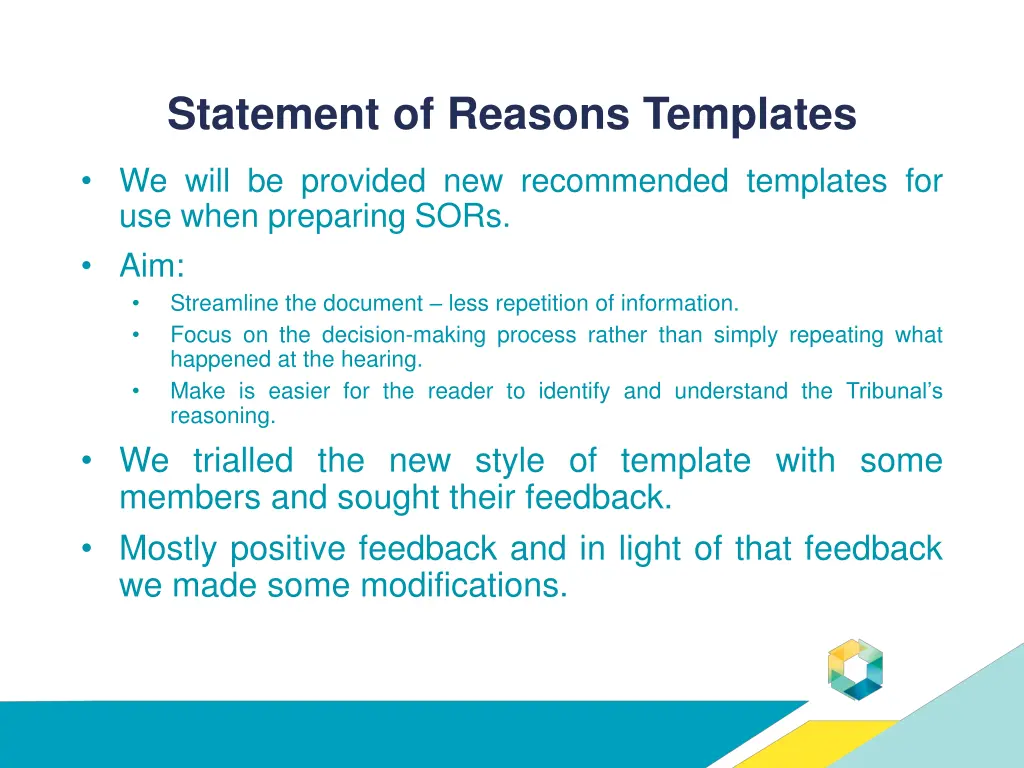 statement of reasons templates