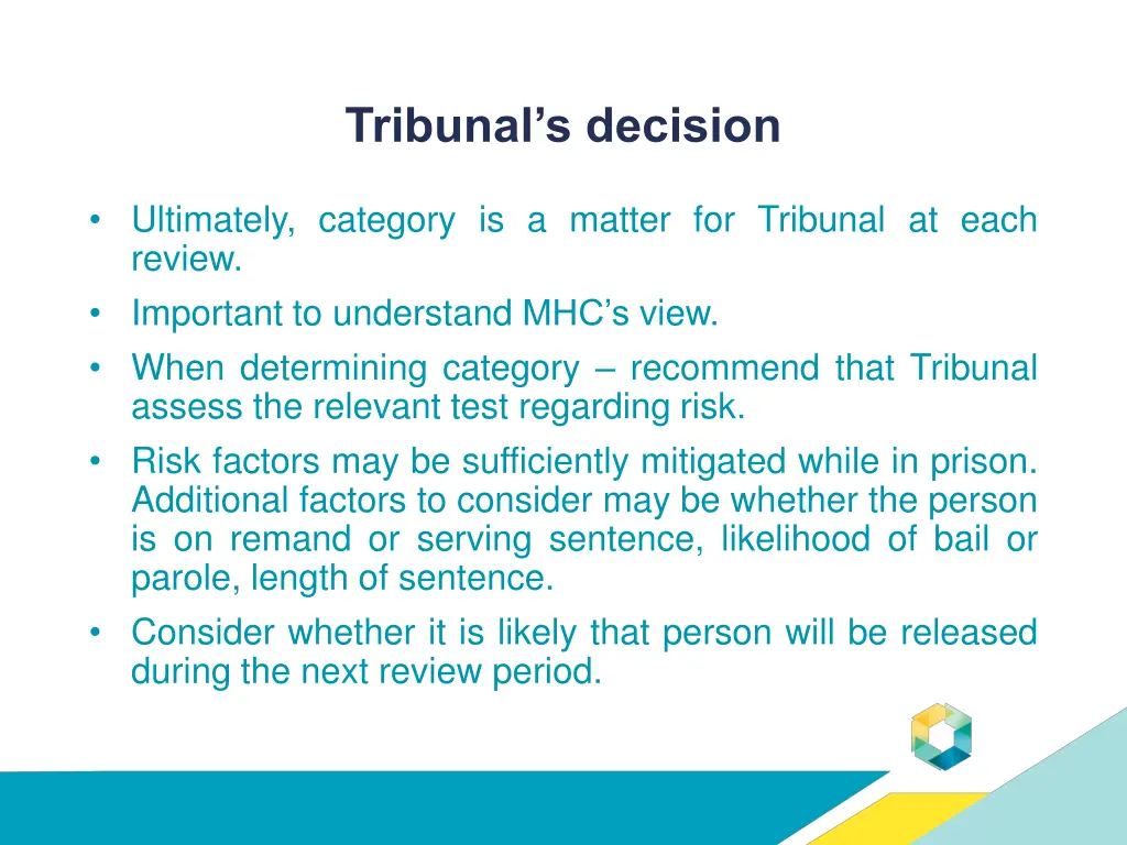 tribunal s decision