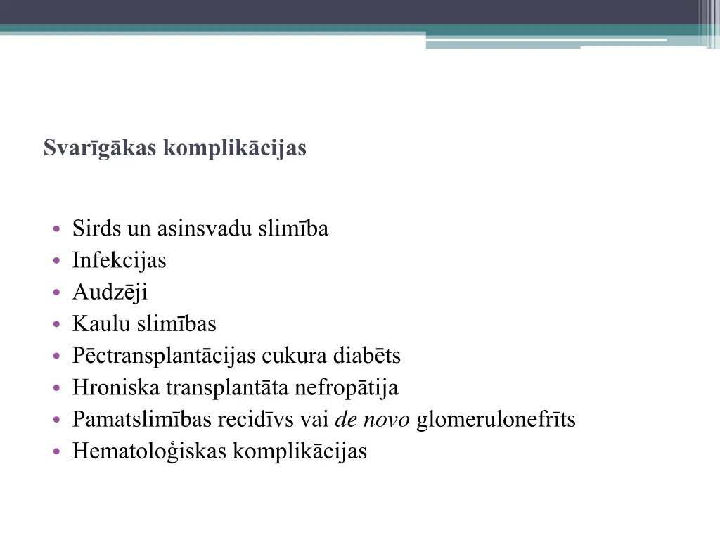svar g kas komplik cijas