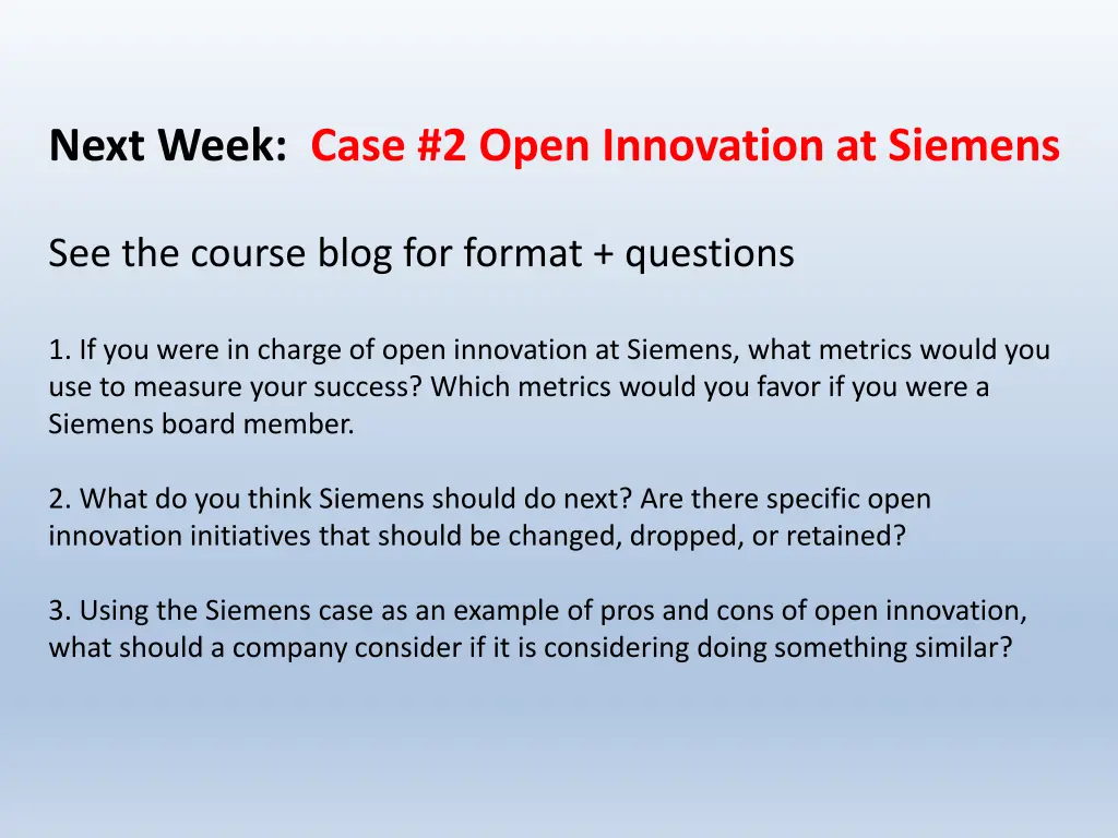 next week case 2 open innovation at siemens