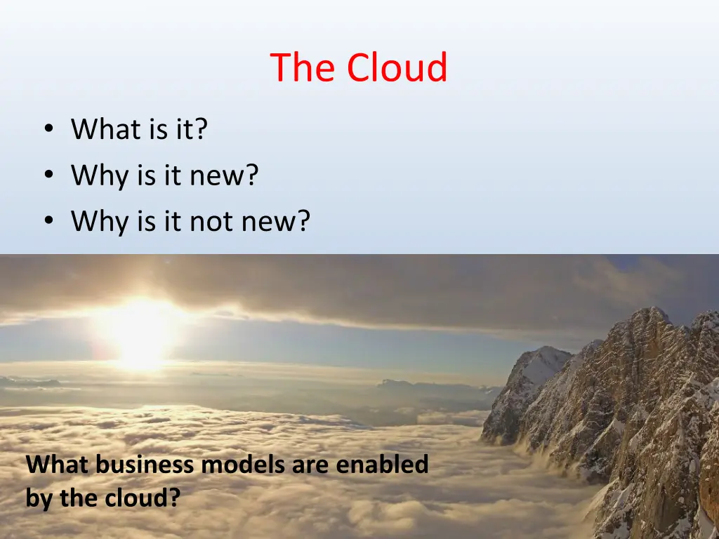 the cloud