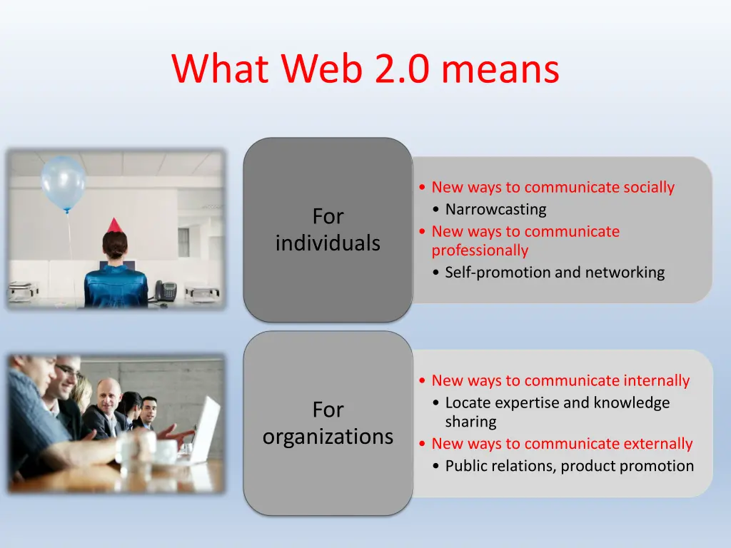 what web 2 0 means