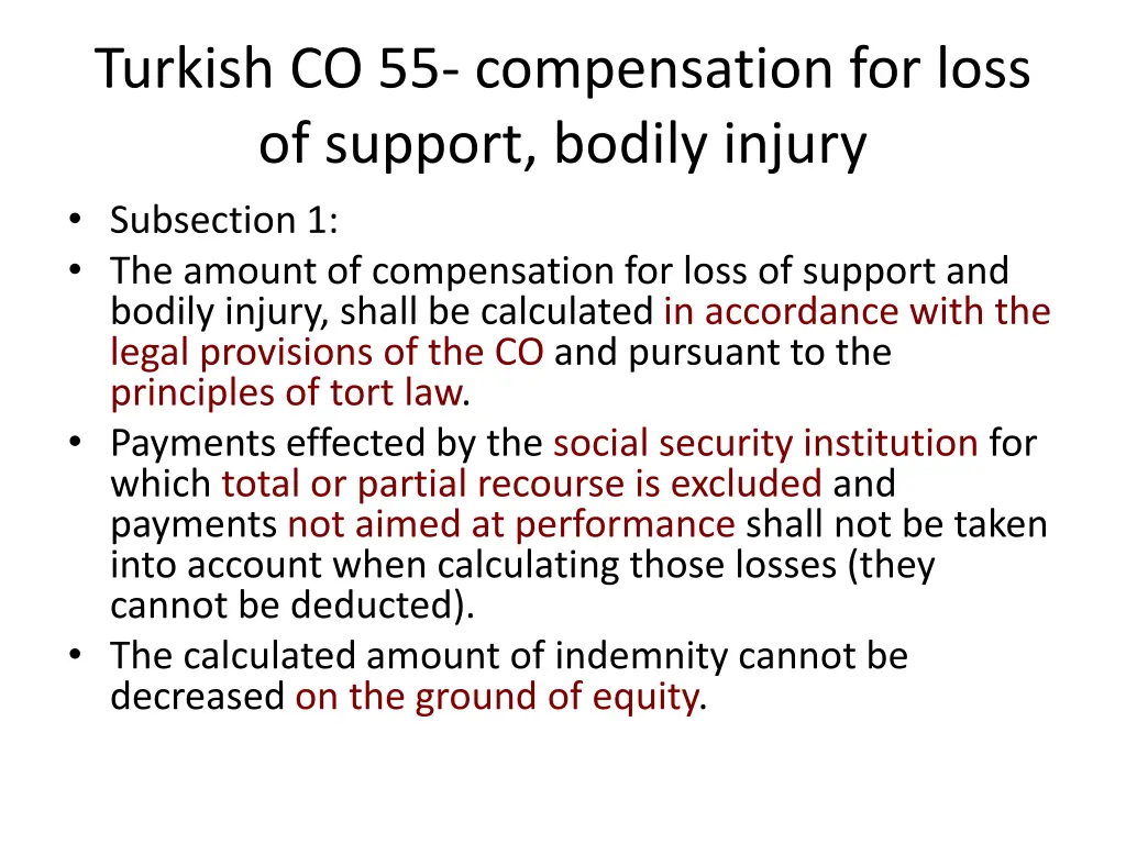 turkish co 55 compensation for loss of support 1