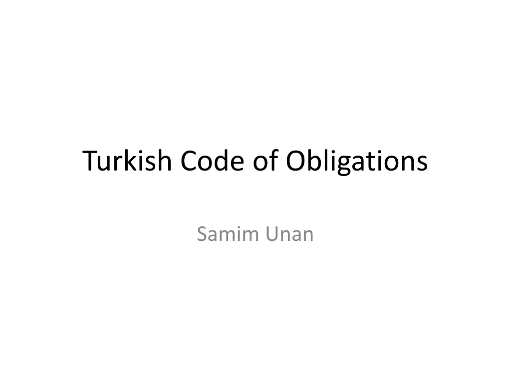 turkish code of obligations