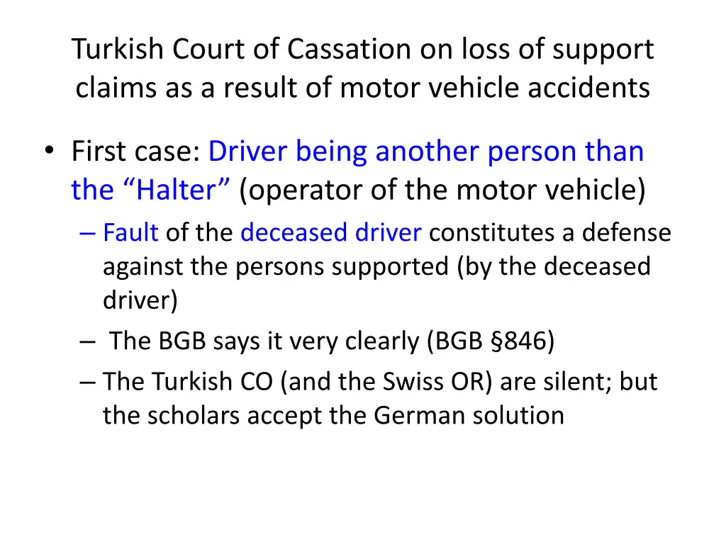 turkish court of cassation on loss of support 1