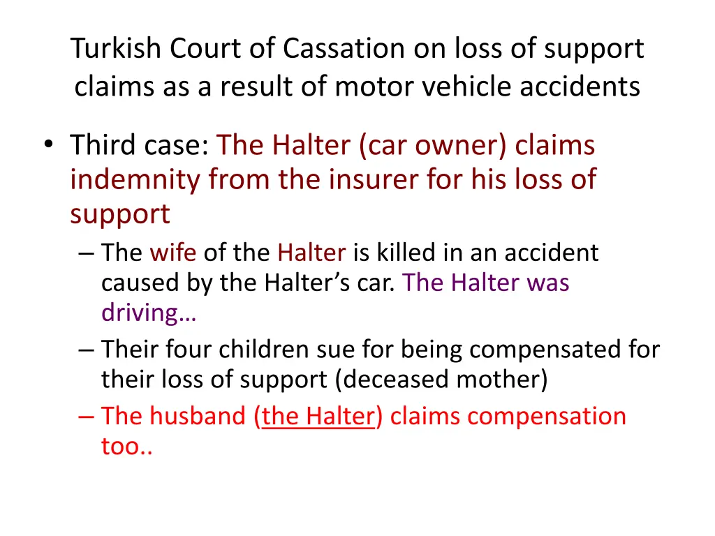 turkish court of cassation on loss of support 6