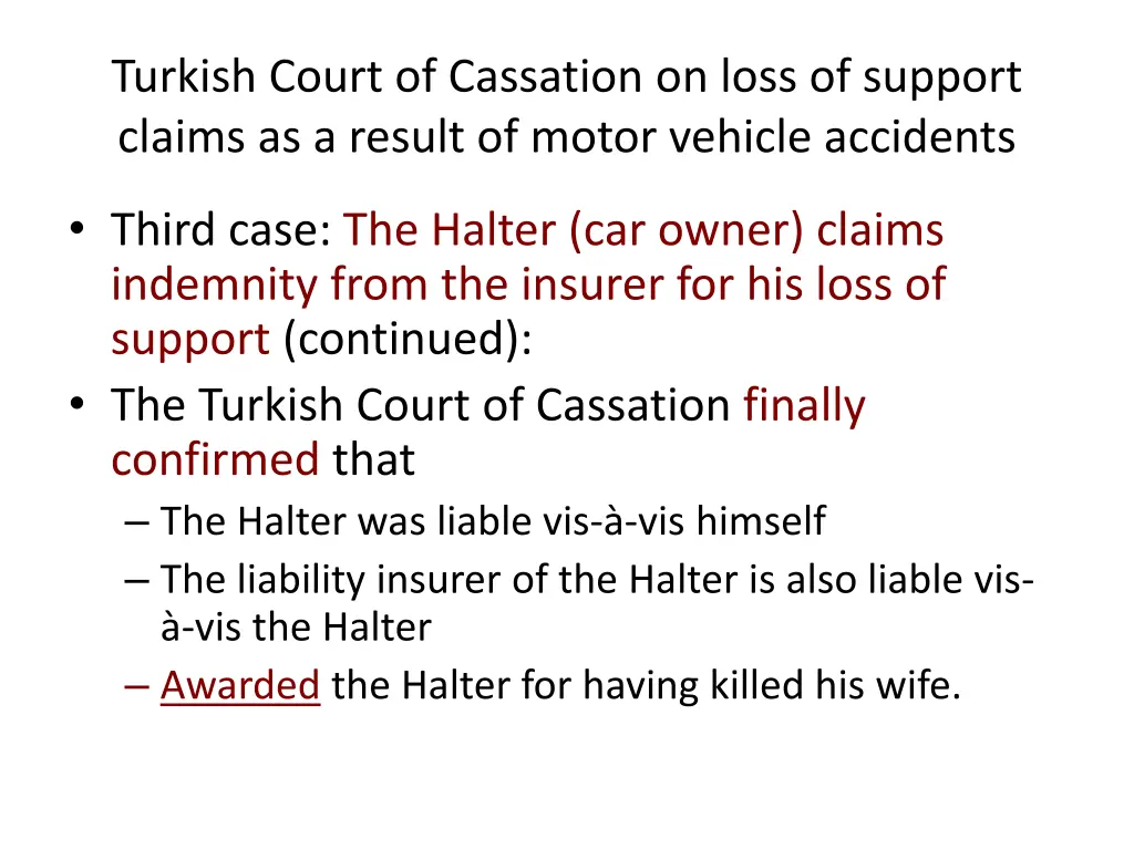 turkish court of cassation on loss of support 8