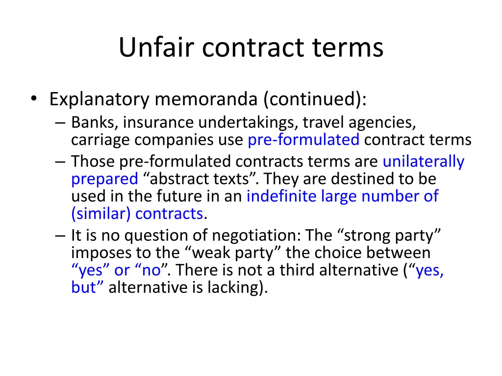 unfair contract terms 1