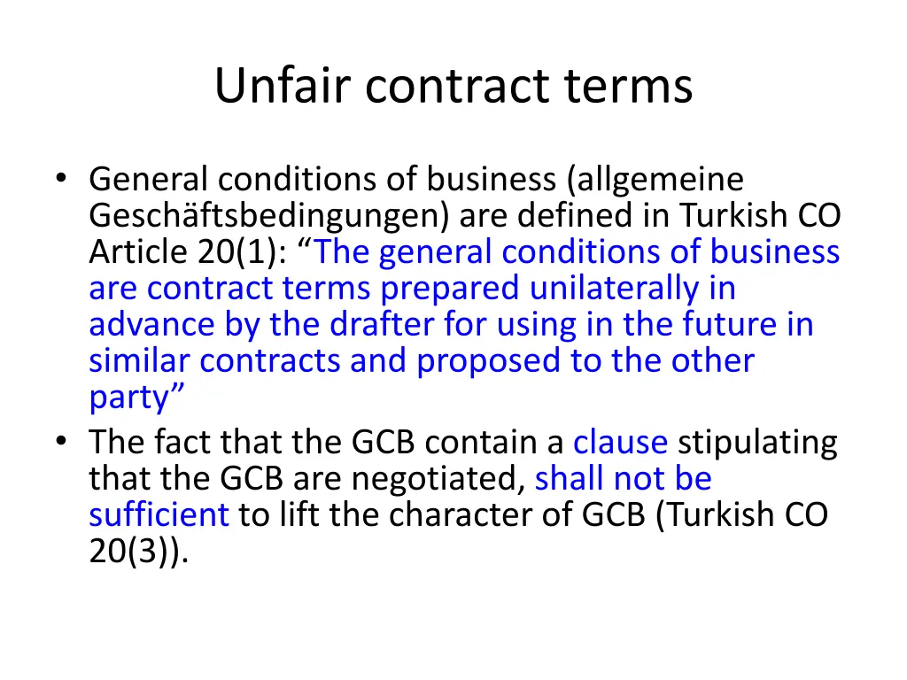 unfair contract terms 4
