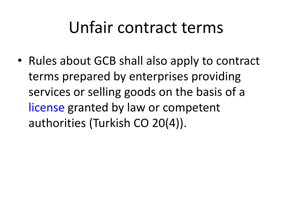 unfair contract terms 5