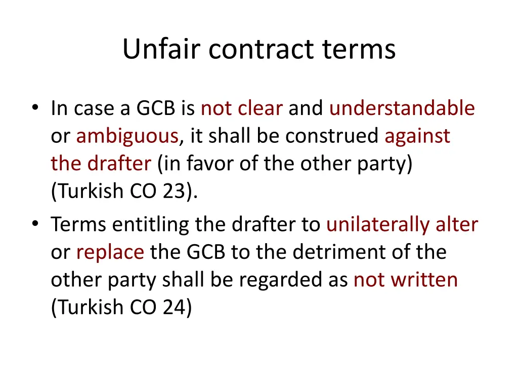 unfair contract terms 7
