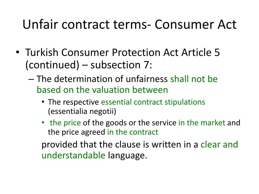 unfair contract terms consumer act 3