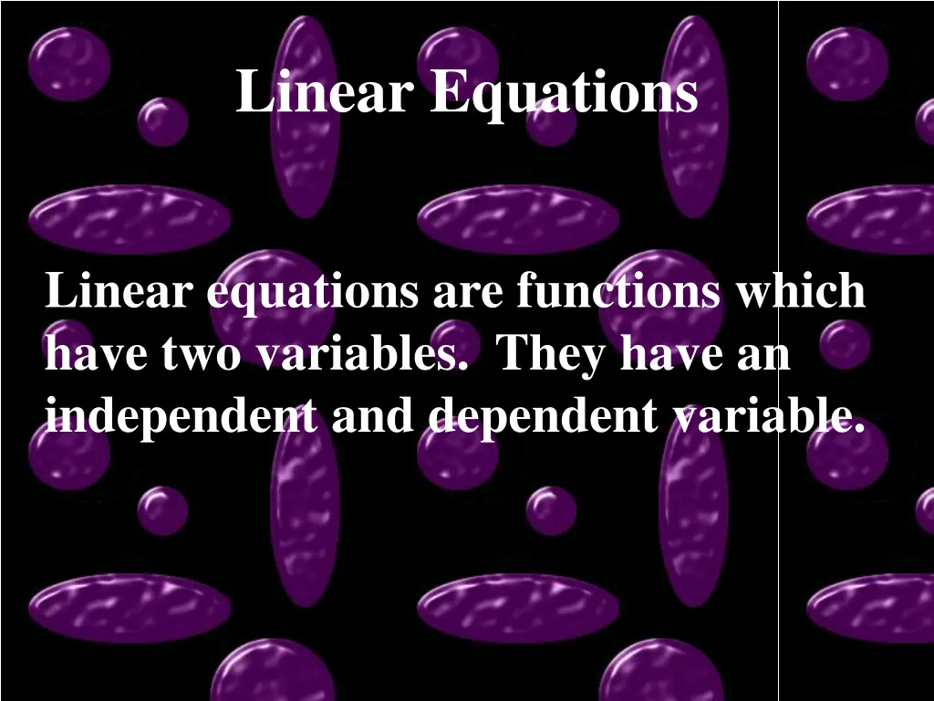 linear equations