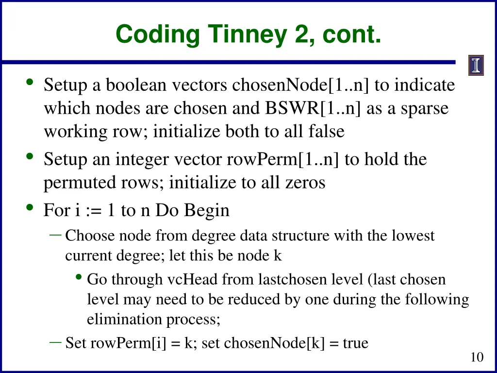 coding tinney 2 cont