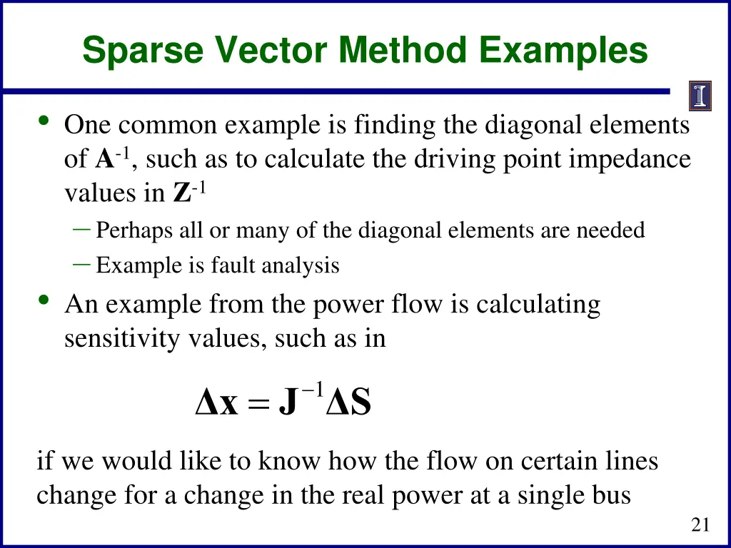 sparse vector method examples