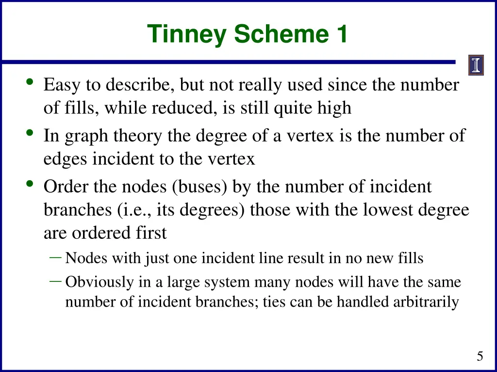 tinney scheme 1