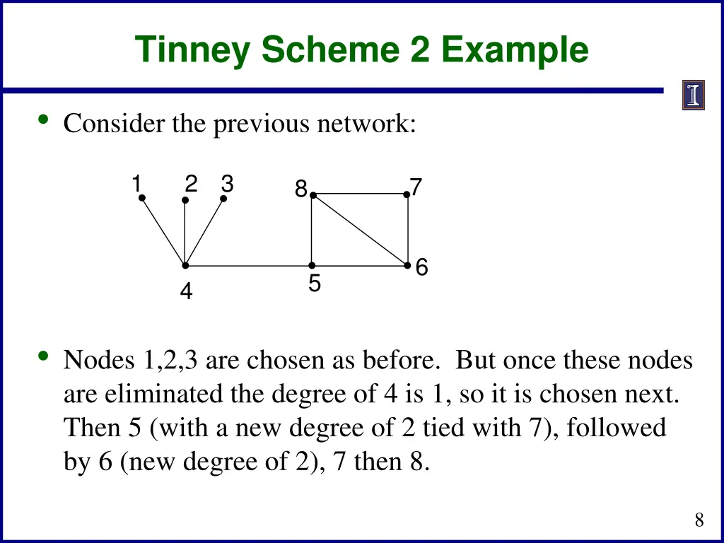 tinney scheme 2 example