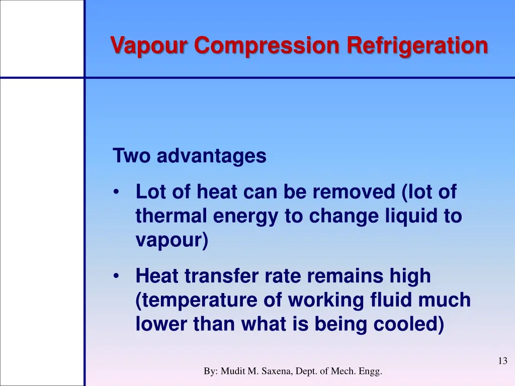 vapour compression refrigeration