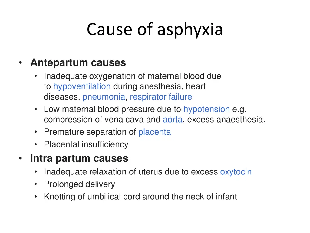 cause of asphyxia