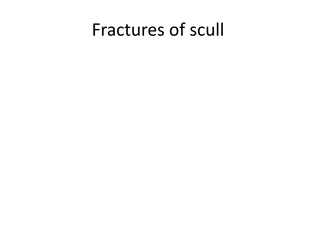 fractures of scull