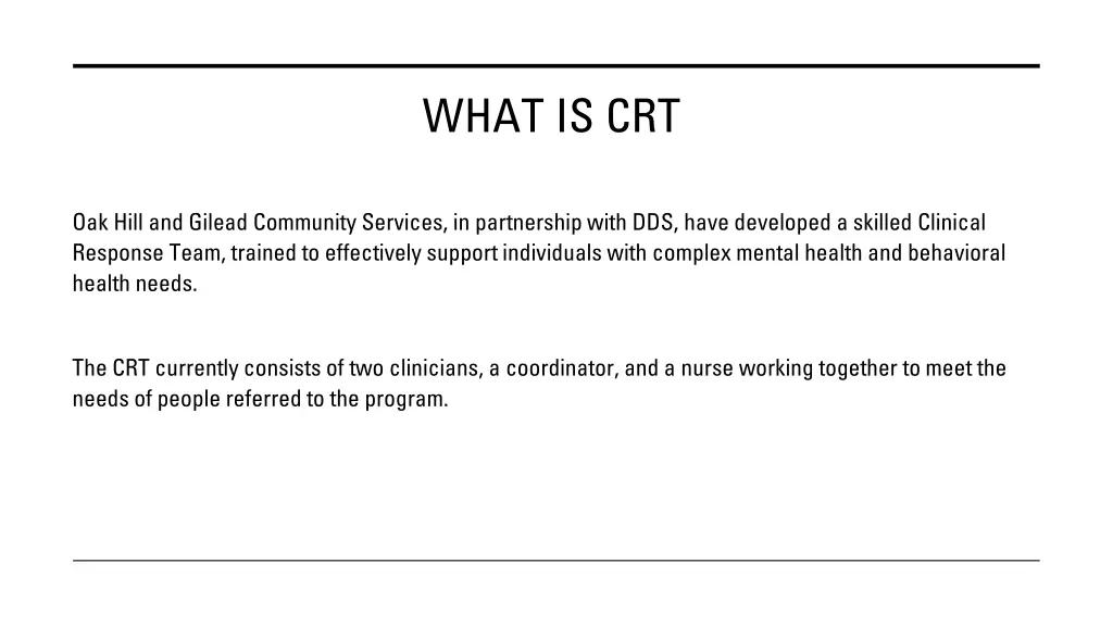 what is crt