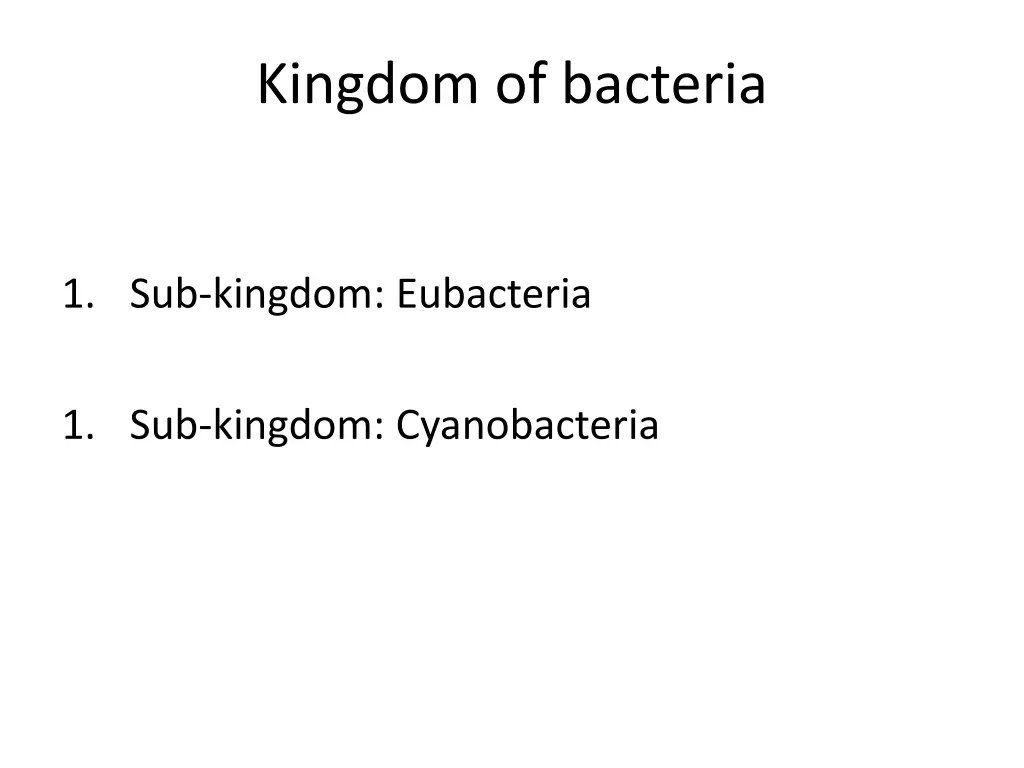 kingdom of bacteria