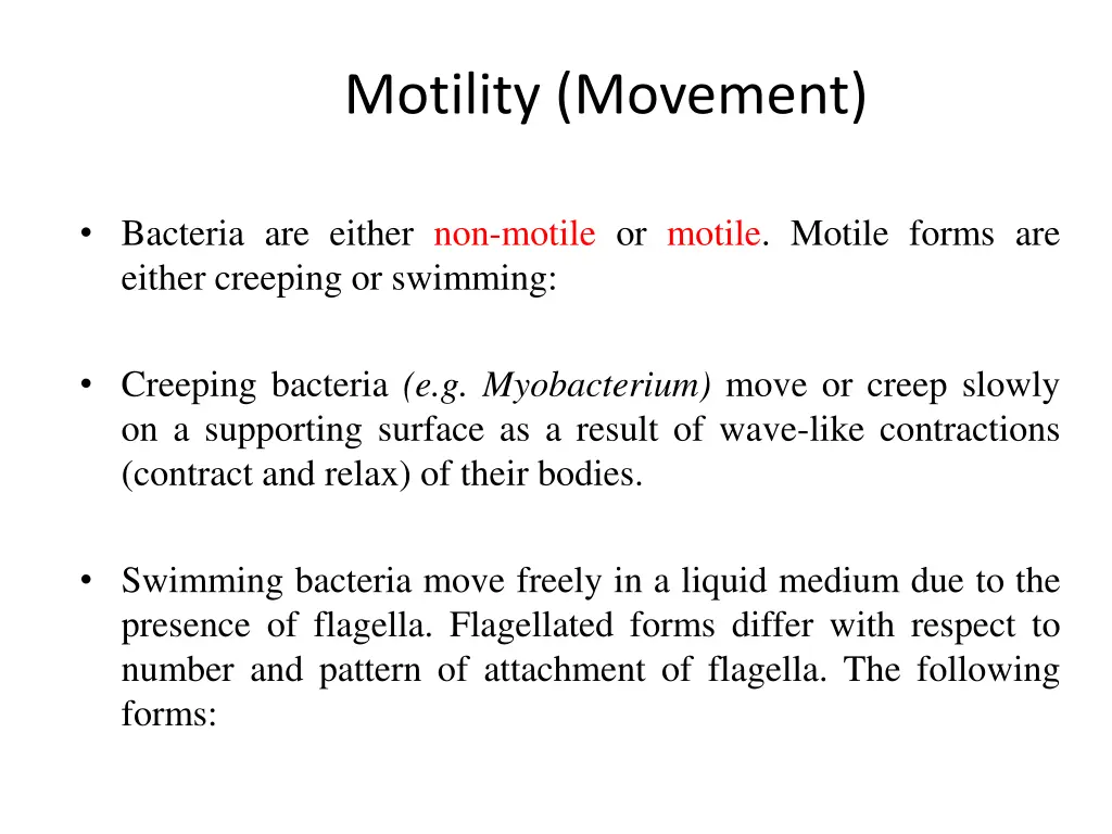 motility movement