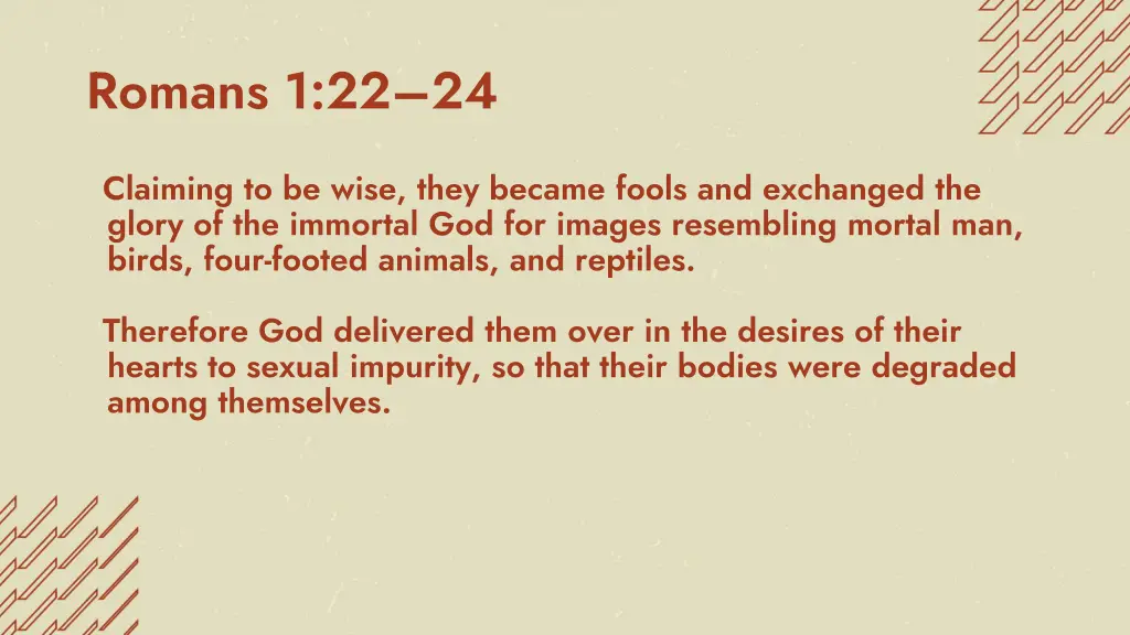 romans 1 22 24