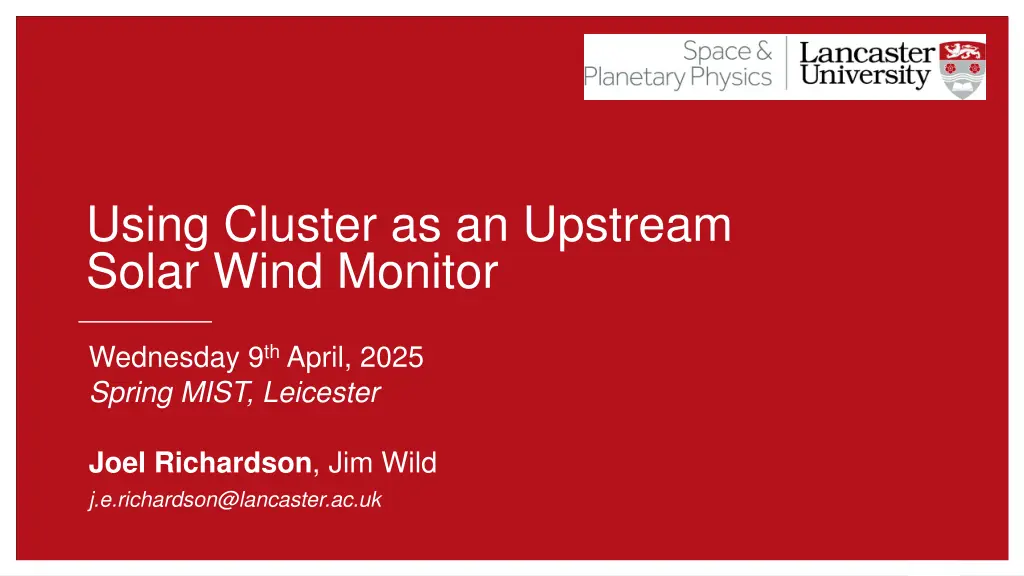 j e richardson@lancaster ac uk