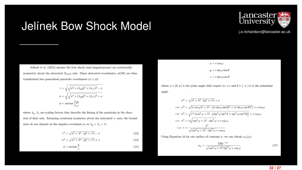 jel nek bow shock model
