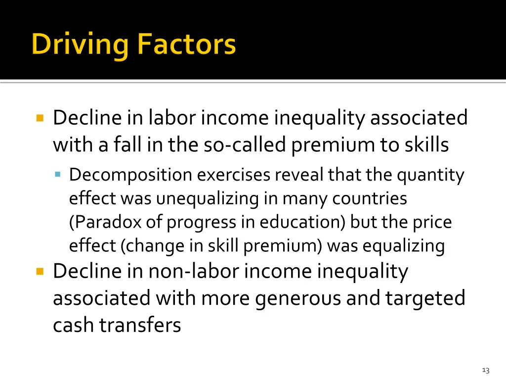 decline in labor income inequality associated